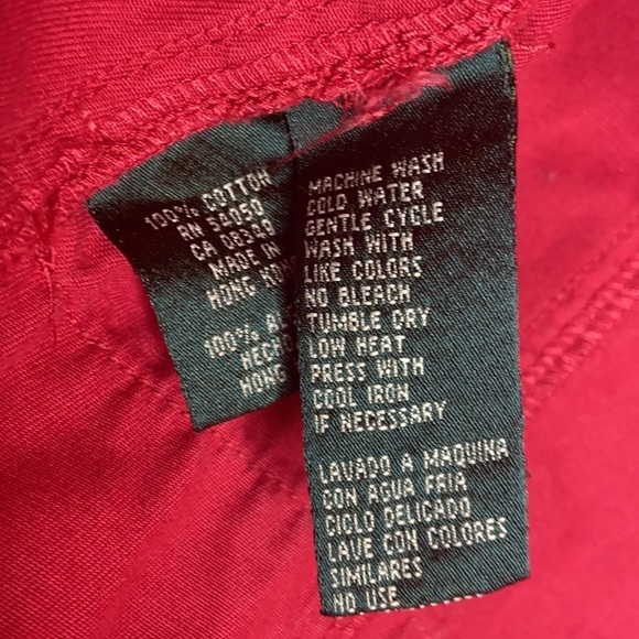 Lauren Ralph Lauren Women’s Red Trucker Jacket Size Petite Small - Picture 8 of 14